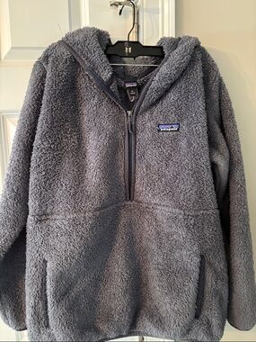 Patagonia Gray Fleece Half-Zip Hoodie